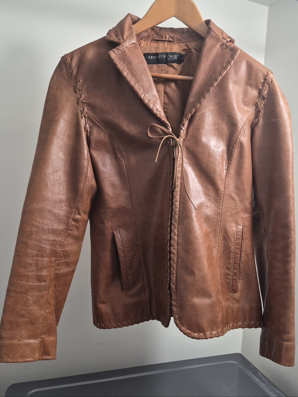 Kenneth Cole Brown Leather Jacket